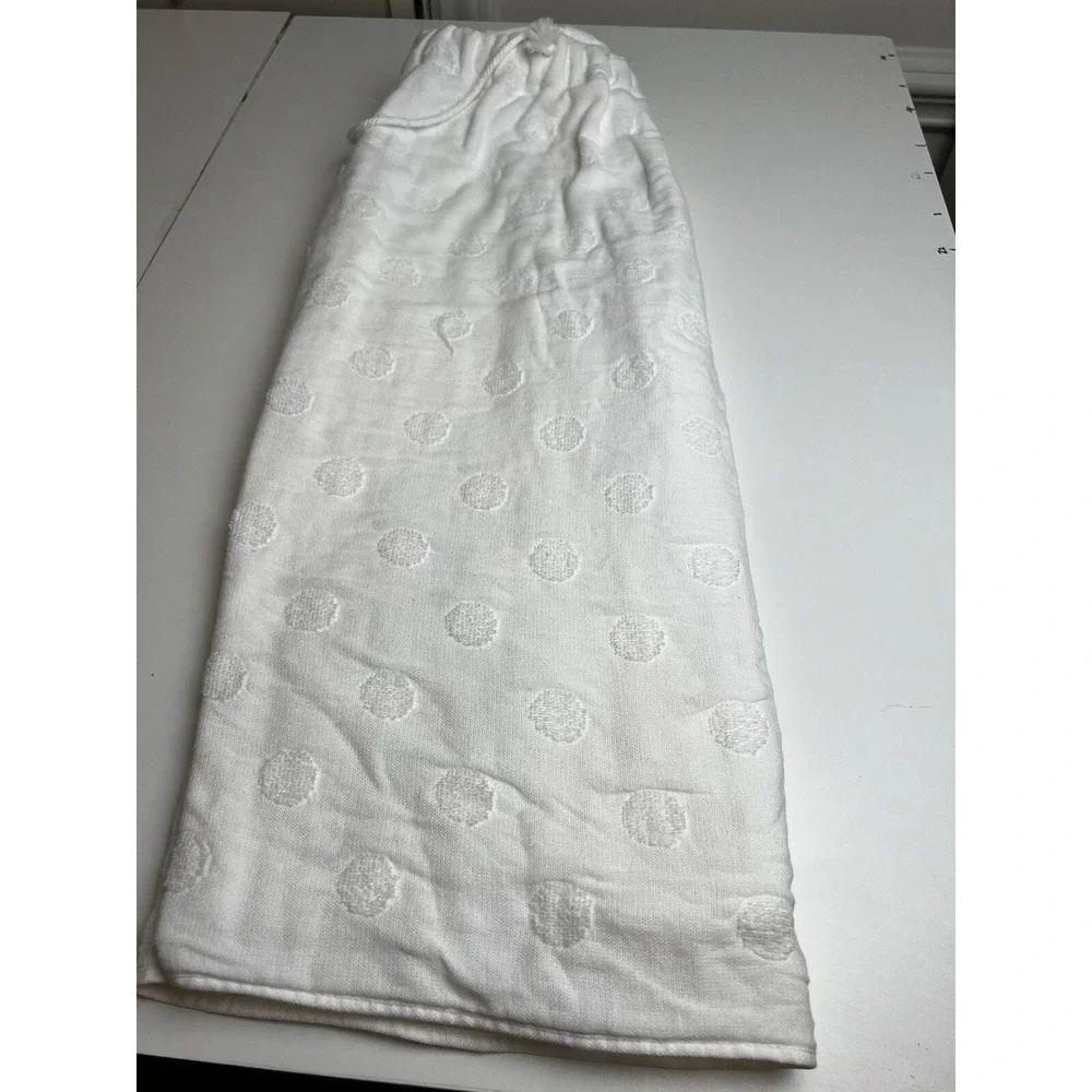 caro home women's white hook & loop  100% cotton terry wrap with straps